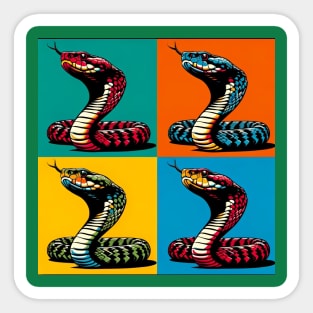 Viper Pop Art - Cool Venomous Snake Sticker